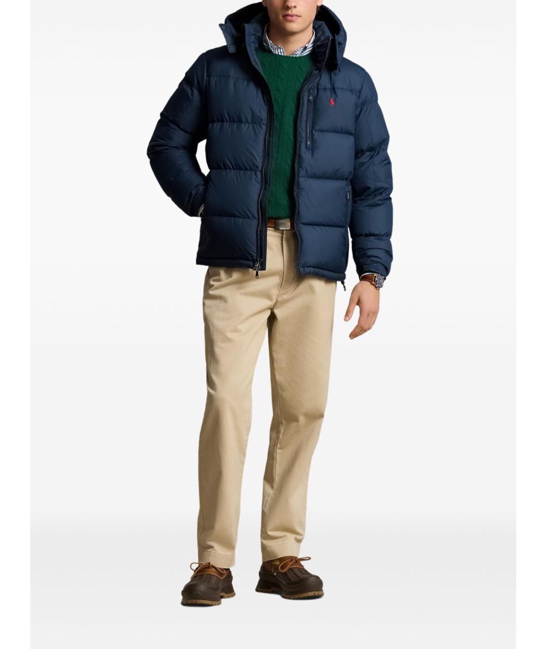 RALPH LAUREN Синий полиэстеровый пуховик, фото 3