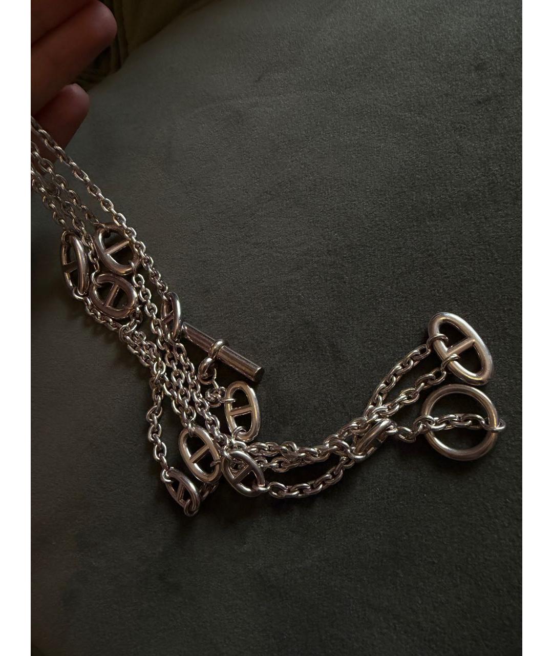 HERMES Серебряное серебряное колье, фото 5