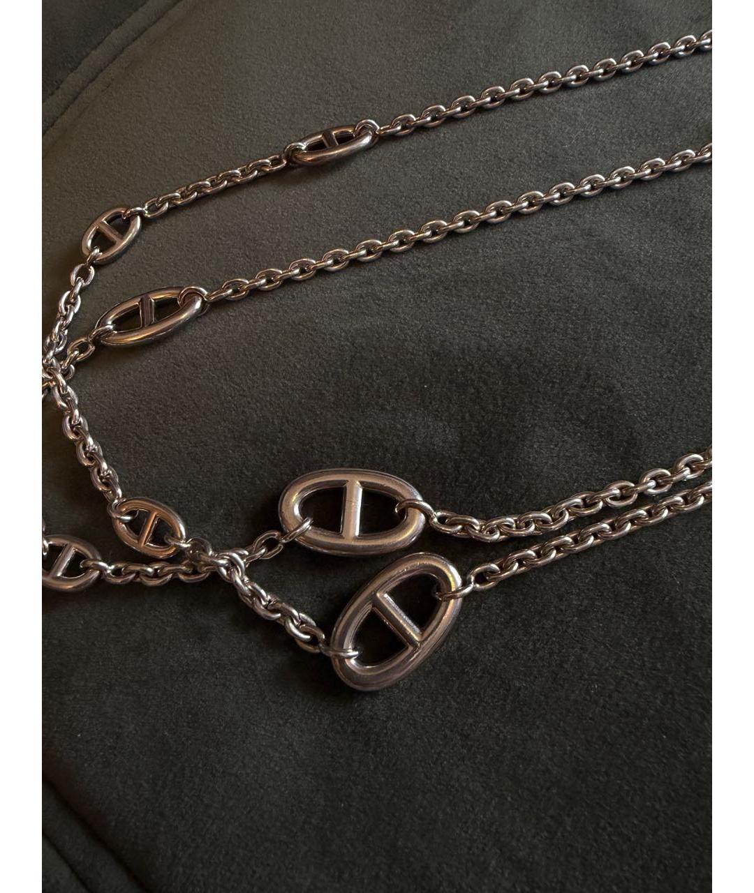 HERMES Серебряное серебряное колье, фото 3