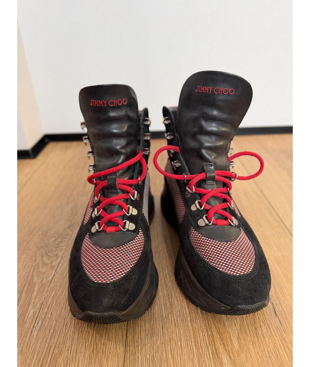 JIMMY CHOO Черные кожаные ботинки, фото 3