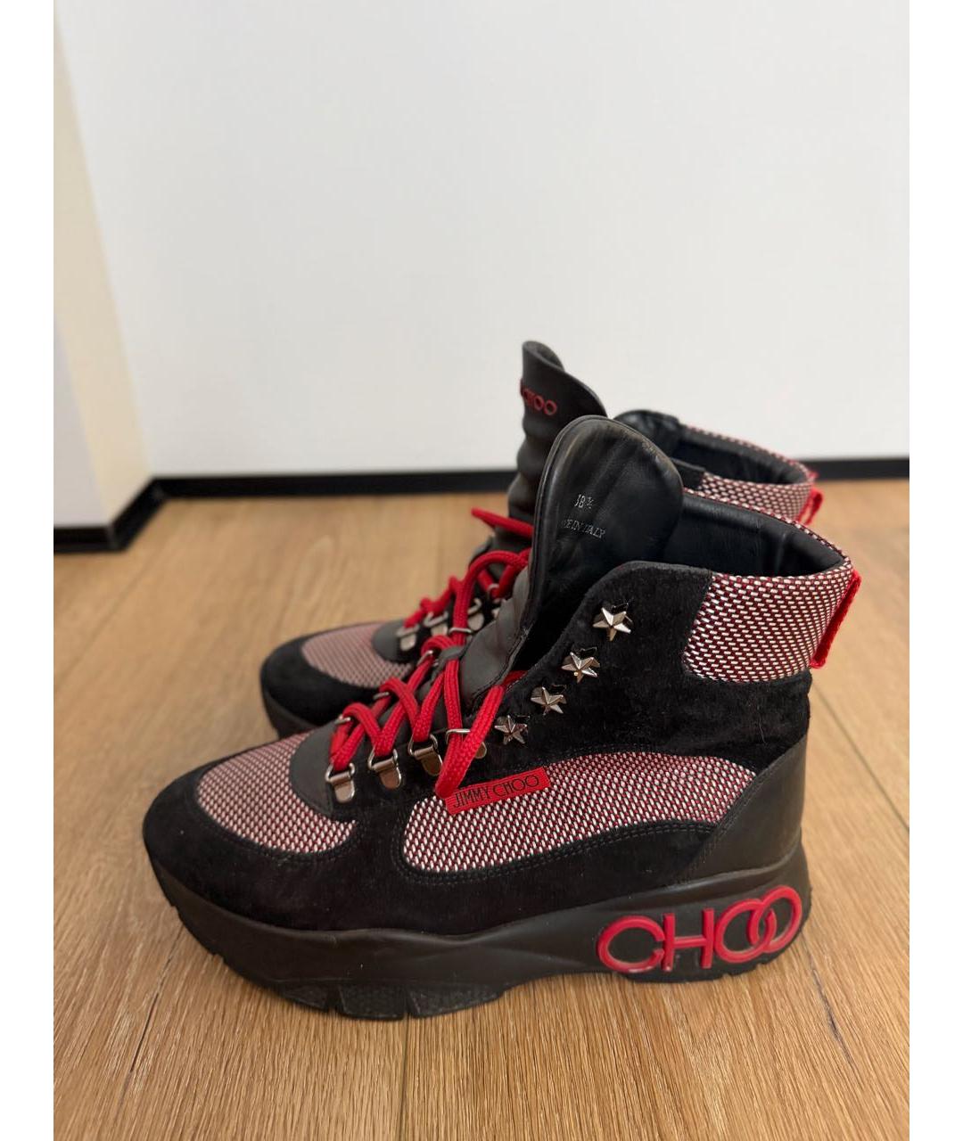 JIMMY CHOO Черные кожаные ботинки, фото 5