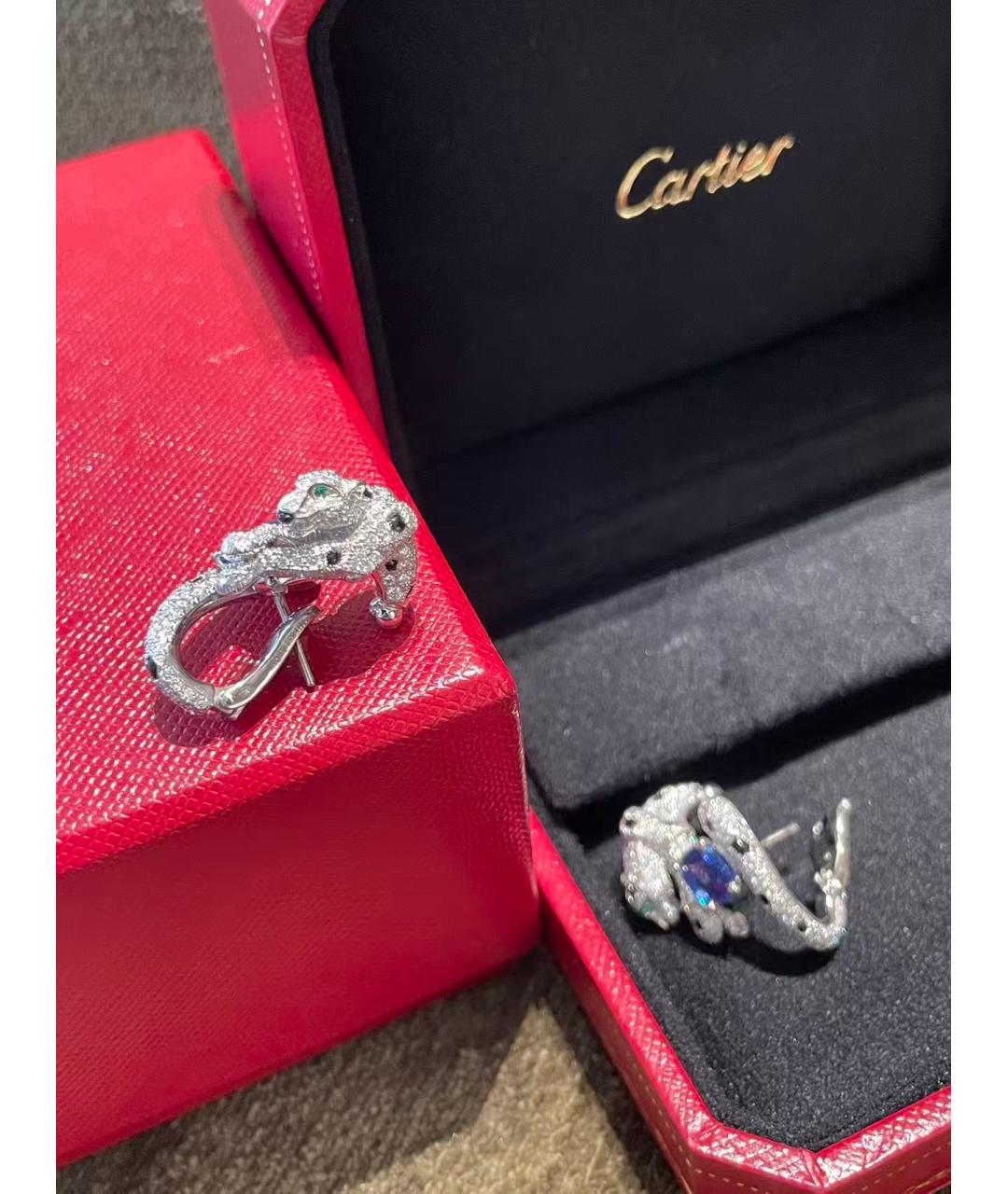 CARTIER Серебряные серьги из белого золота, фото 2
