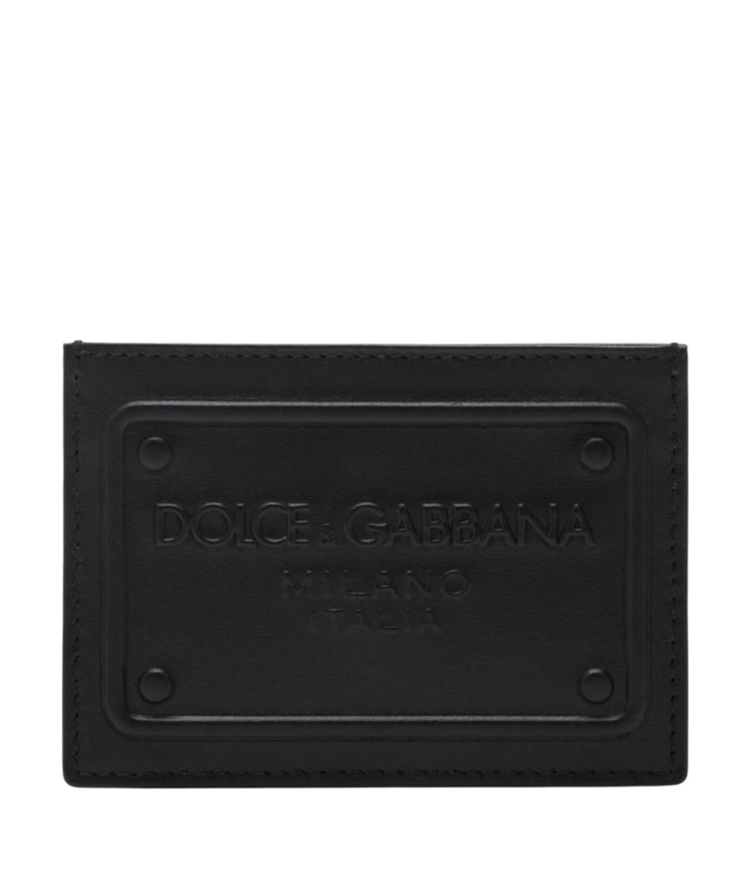 DOLCE&GABBANA Черный кожаный кардхолдер, фото 1