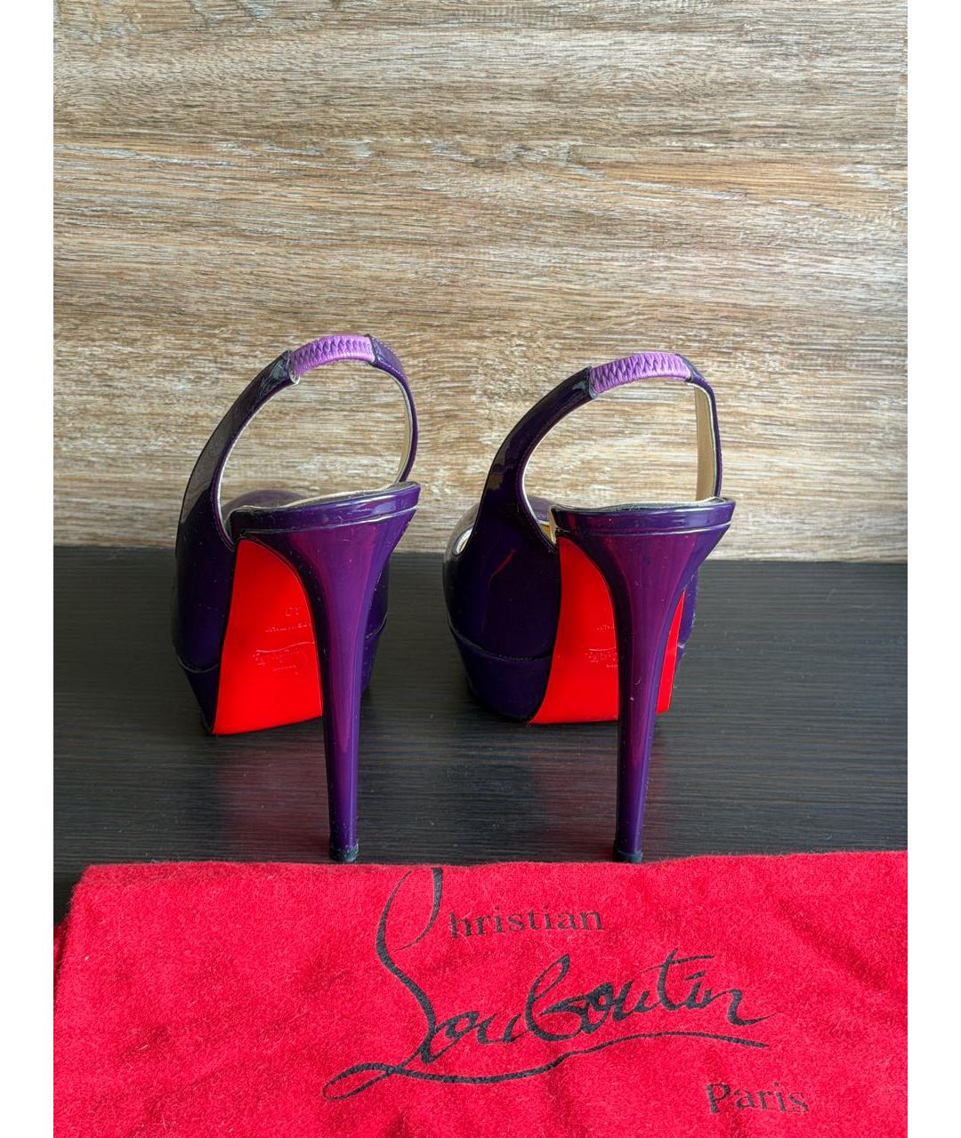 CHRISTIAN LOUBOUTIN Фиолетовые туфли из лакированной кожи, фото 7