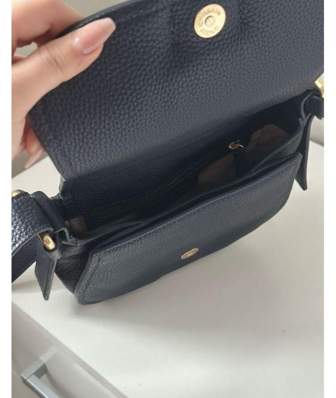 MICHAEL KORS Темно-синяя кожаная сумка через плечо, фото 3