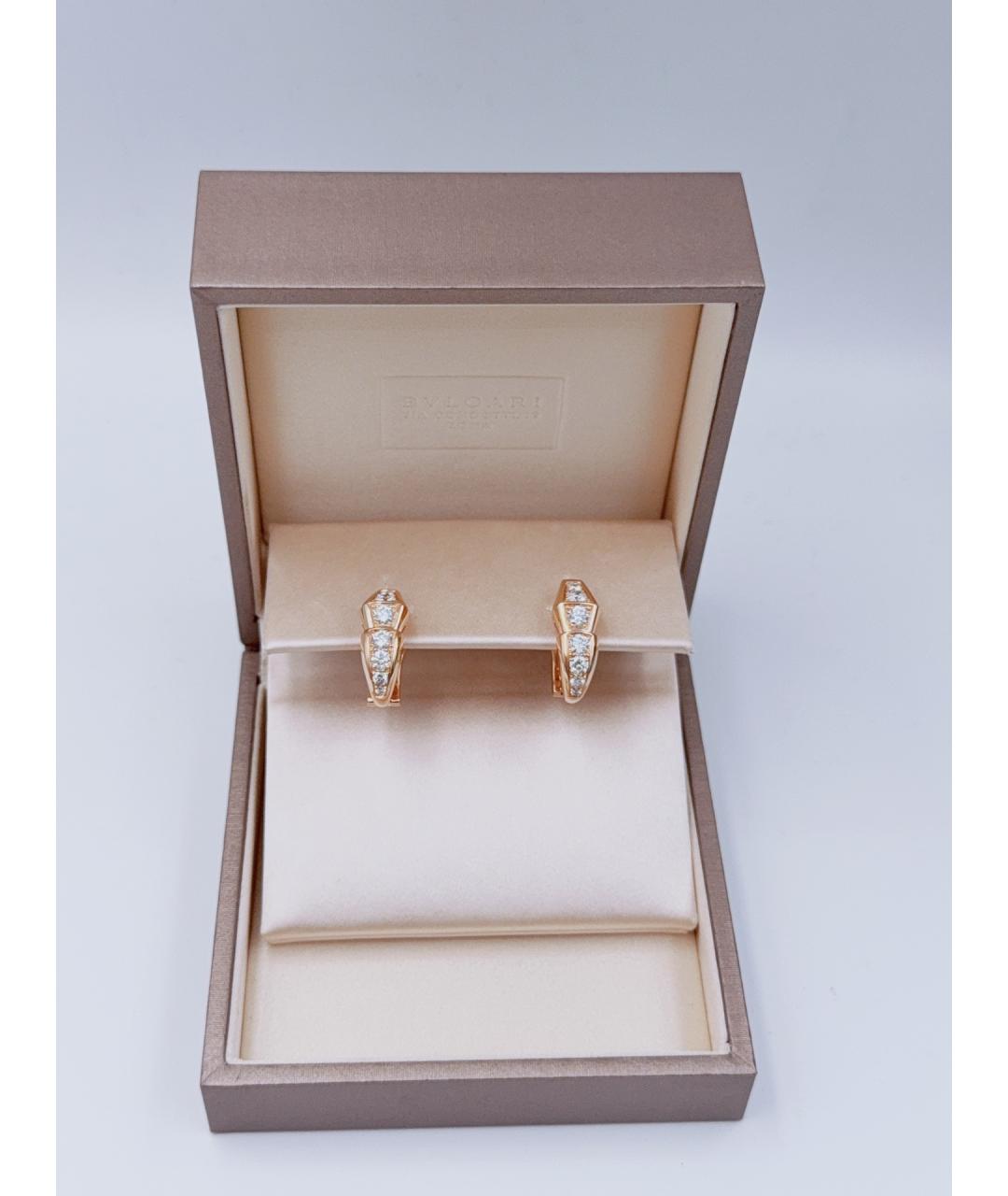 BVLGARI Золотые серьги из розового золота, фото 7