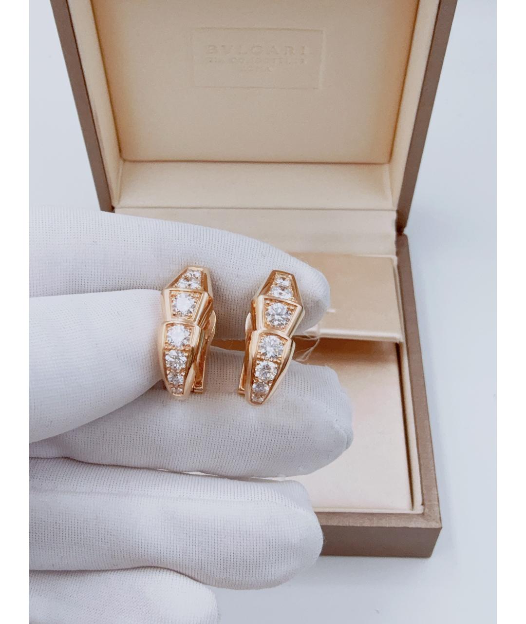 BVLGARI Золотые серьги из розового золота, фото 2