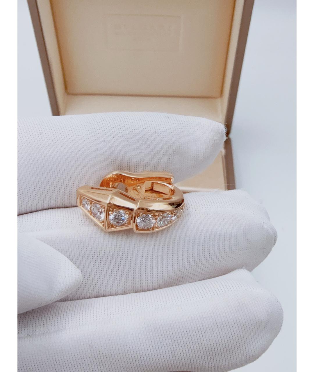 BVLGARI Золотые серьги из розового золота, фото 4