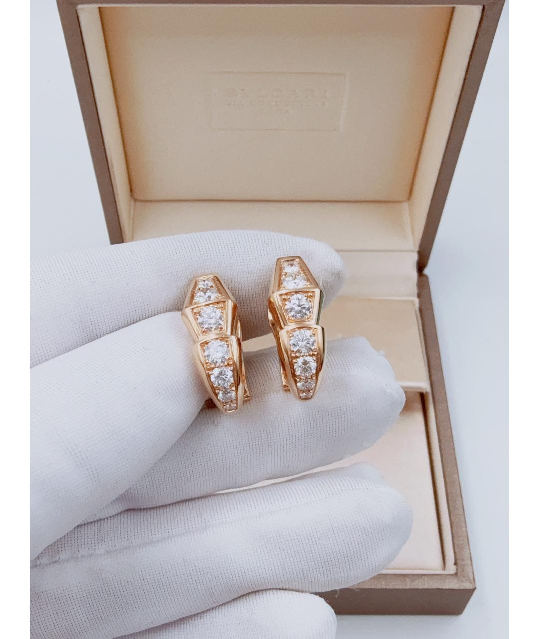 BVLGARI Золотые серьги из розового золота, фото 3
