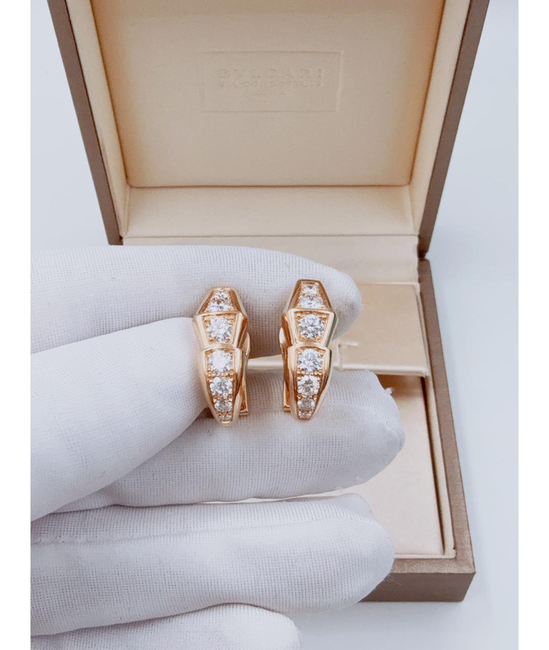 BVLGARI Золотые серьги из розового золота, фото 9