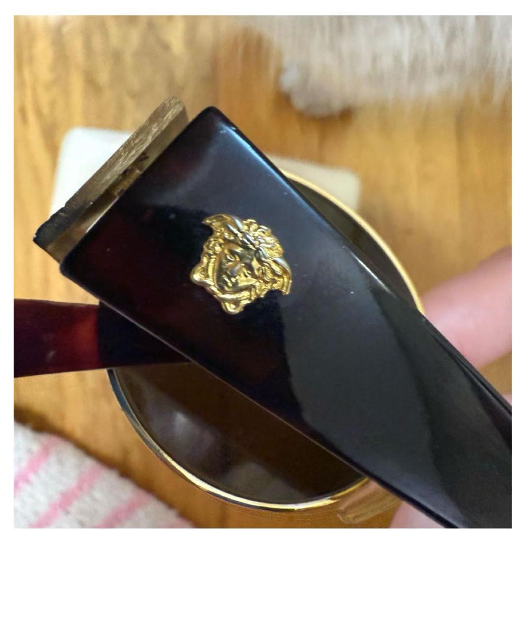 VERSACE Коричневые пластиковые солнцезащитные очки, фото 6