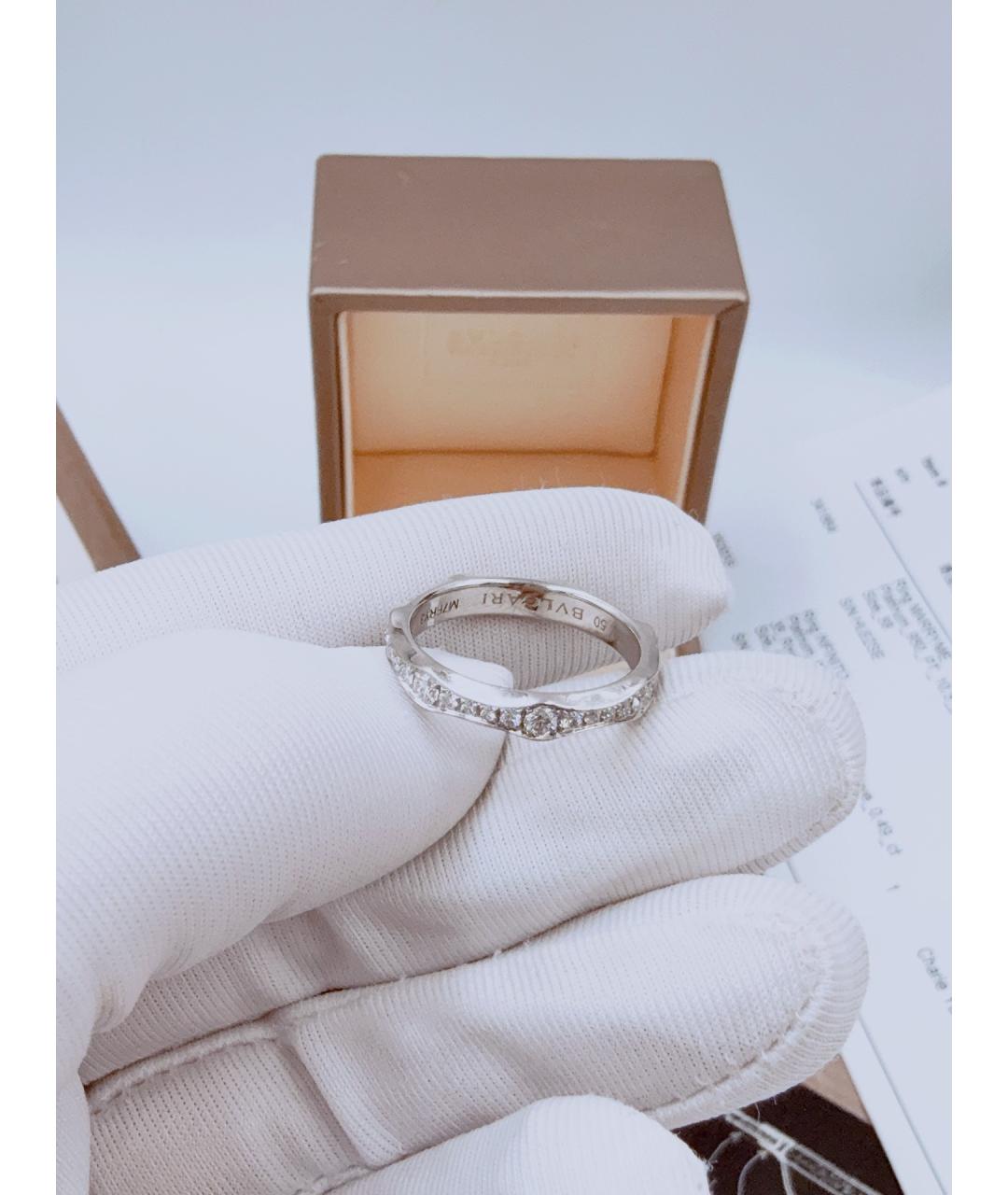 BVLGARI Серебряное платиновое кольцо, фото 9