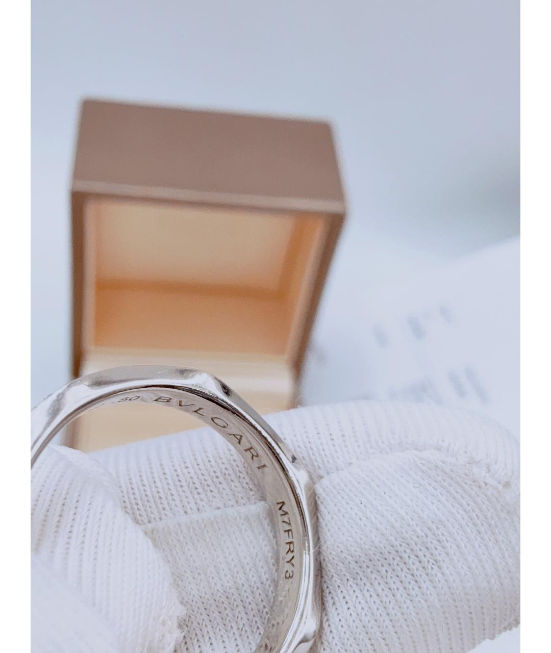 BVLGARI Серебряное платиновое кольцо, фото 7