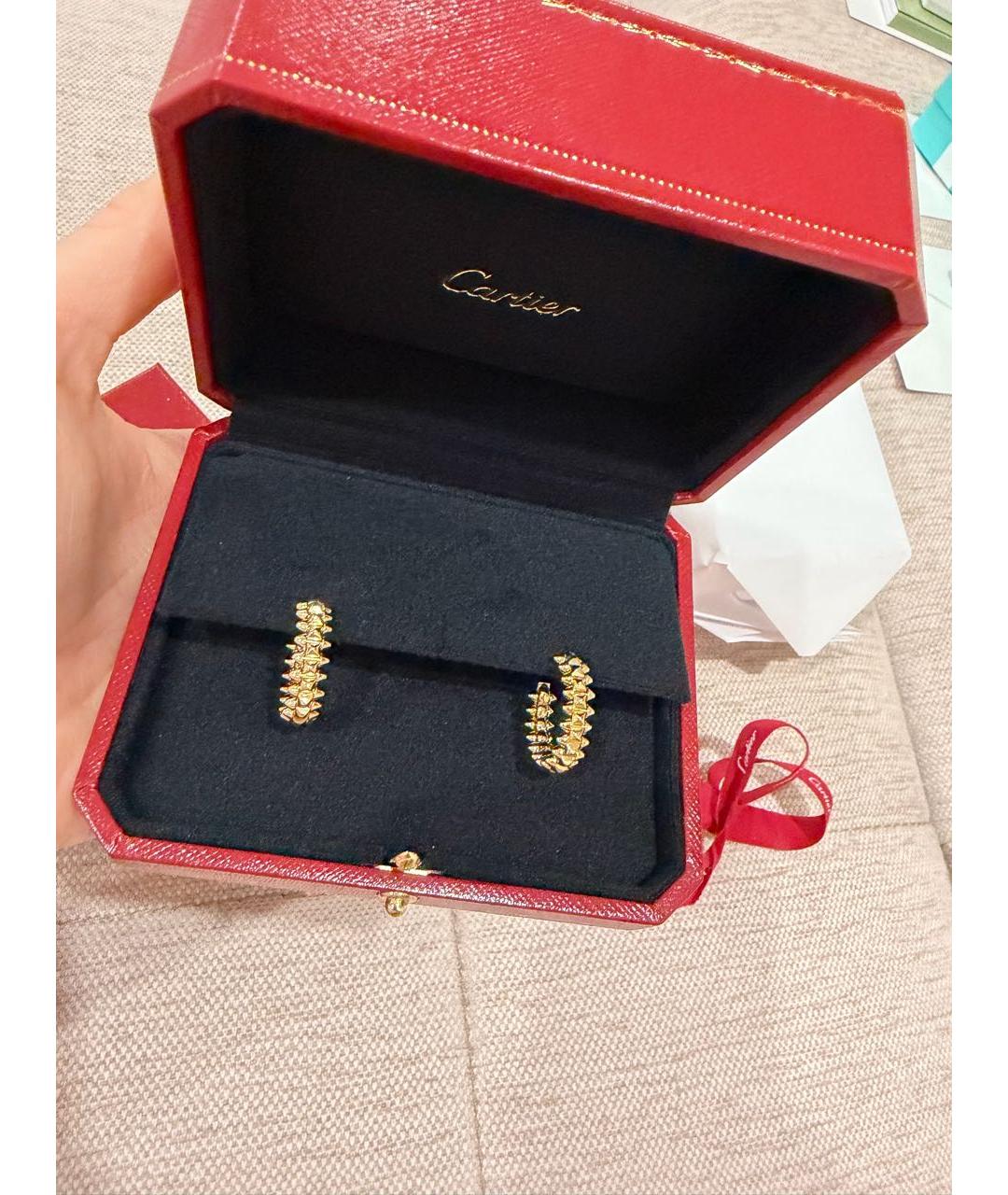 CARTIER Золотые серьги из желтого золота, фото 2