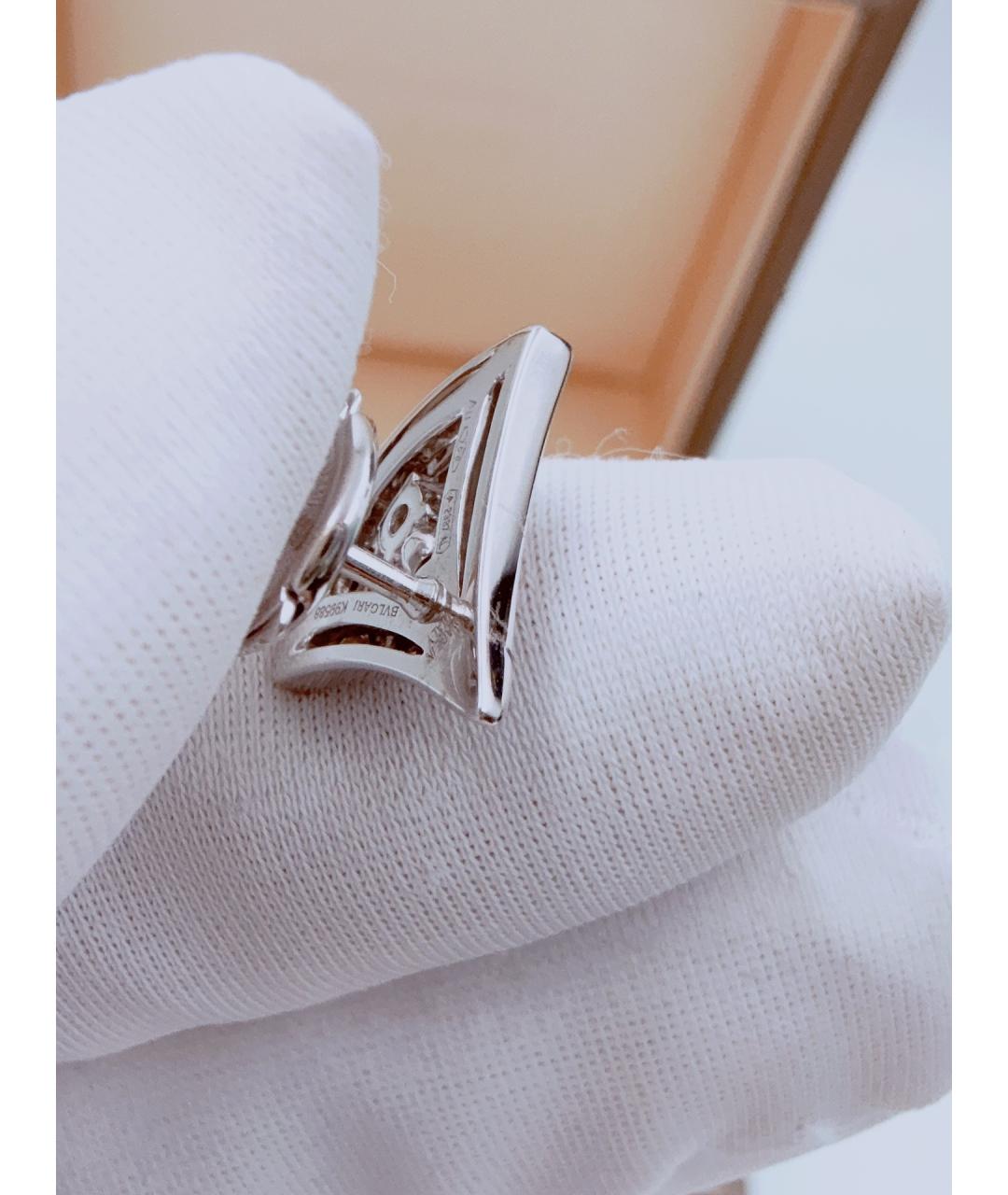 BVLGARI Серебряные серьги из белого золота, фото 6