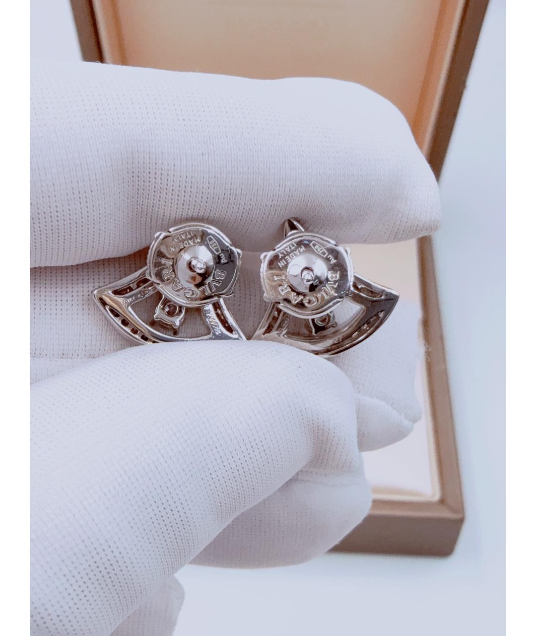 BVLGARI Серебряные серьги из белого золота, фото 7