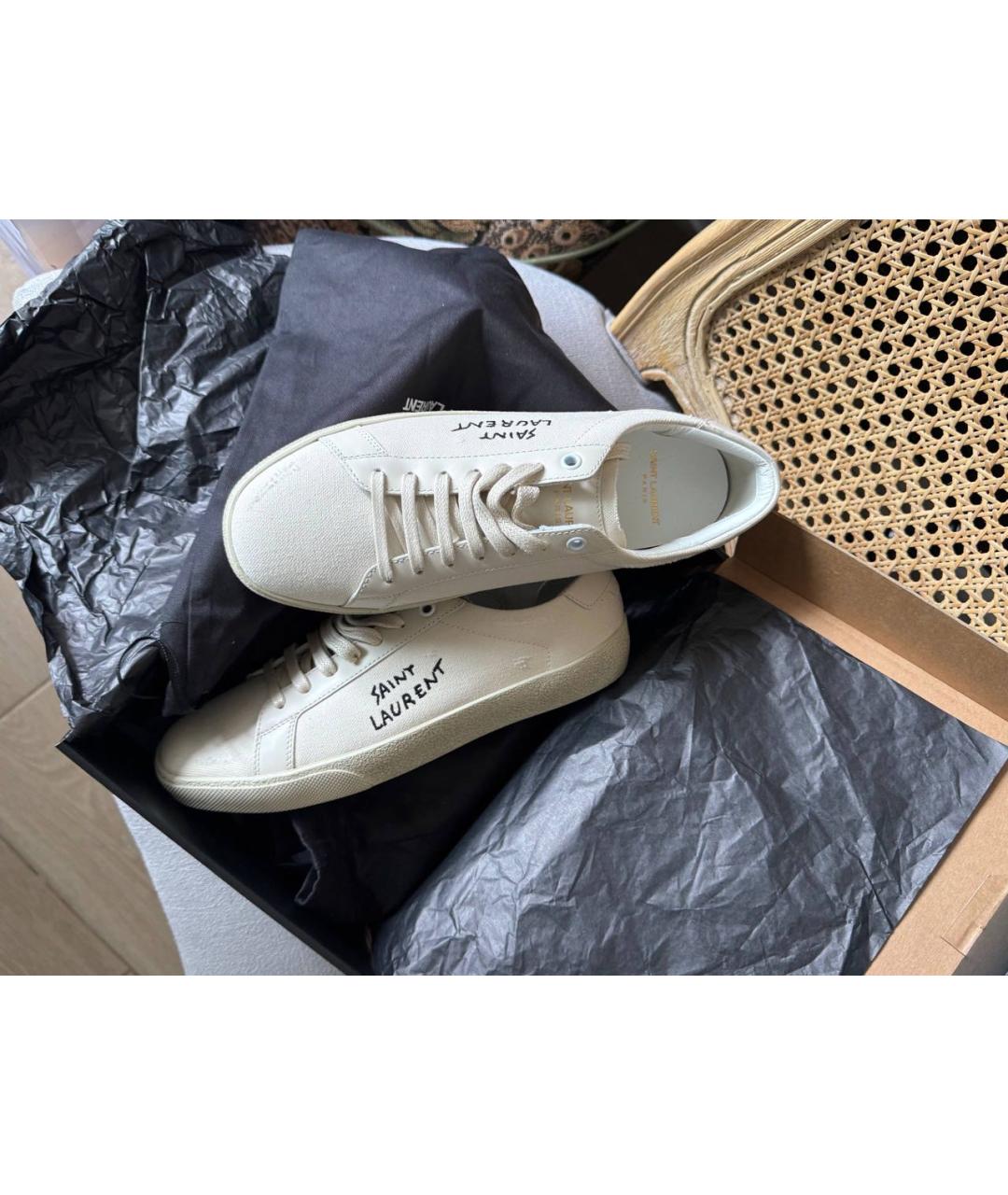SAINT LAURENT Белые кеды, фото 5
