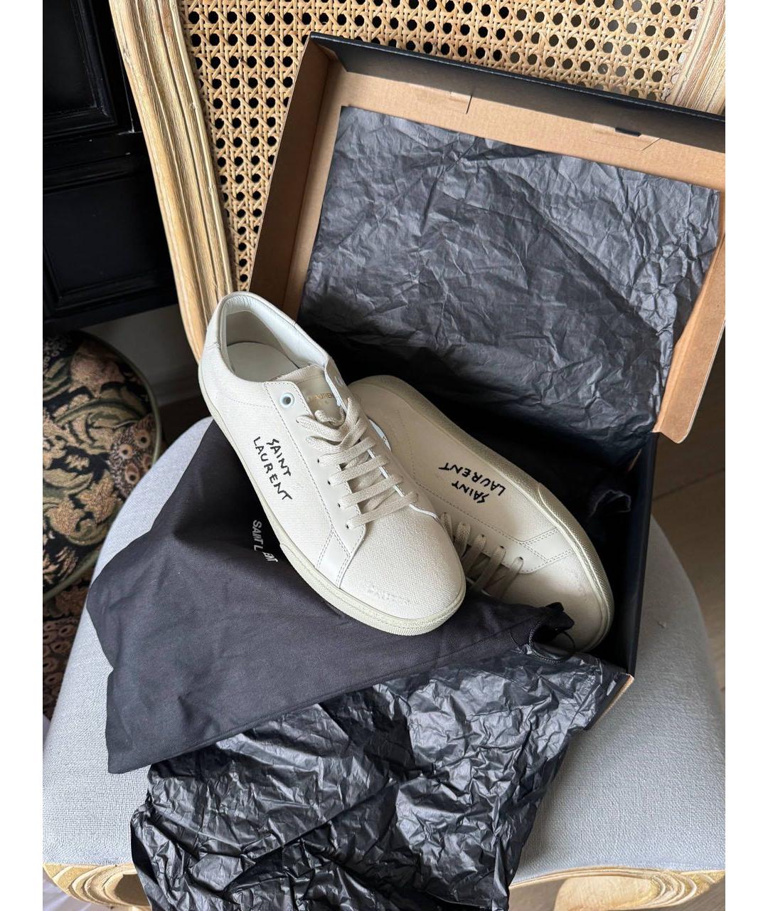 SAINT LAURENT Белые кеды, фото 3