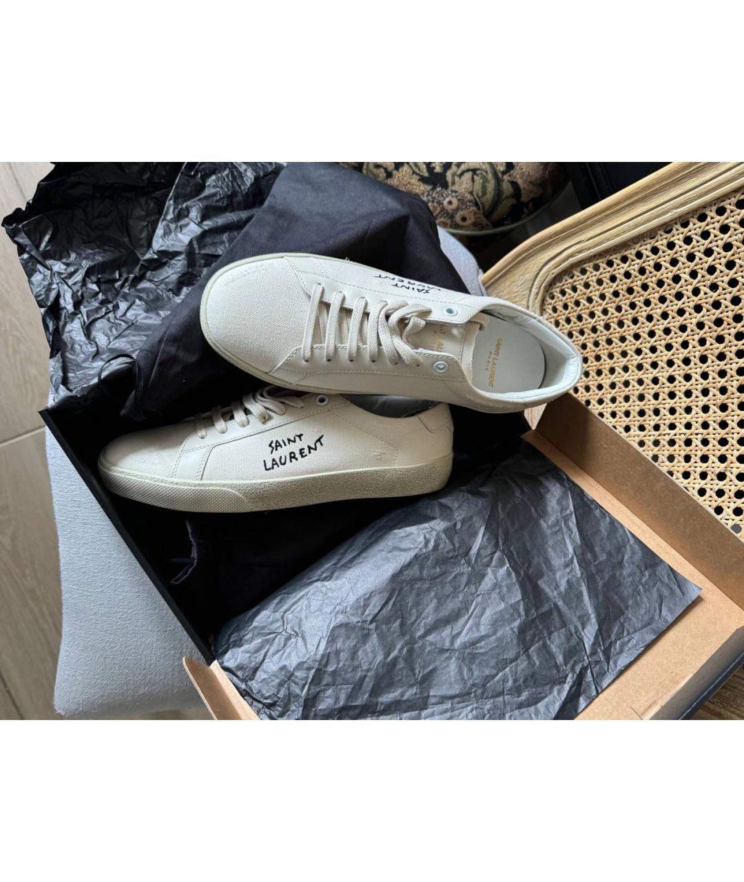 SAINT LAURENT Белые кеды, фото 4