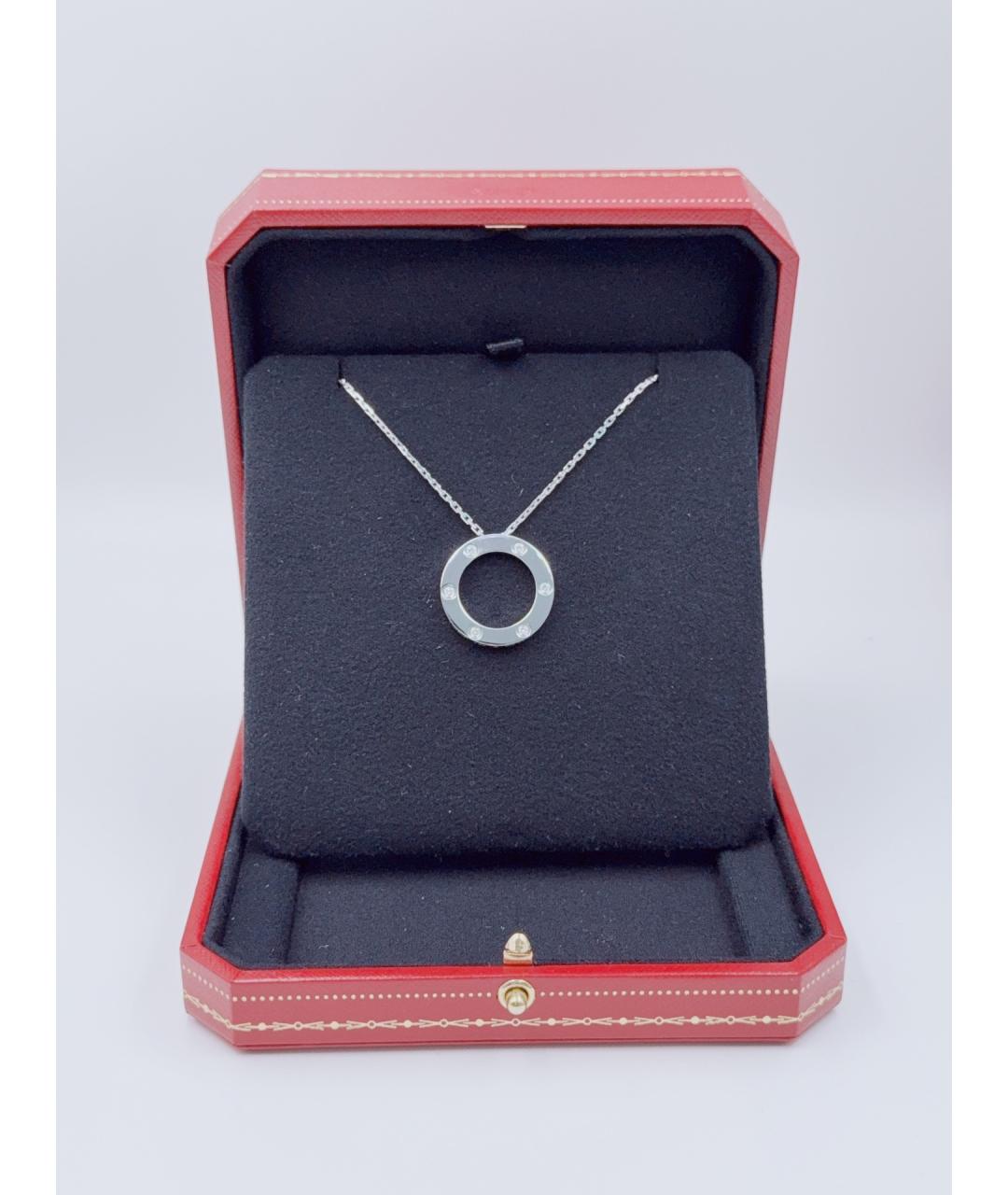 CARTIER Серебряное колье из белого золота, фото 8