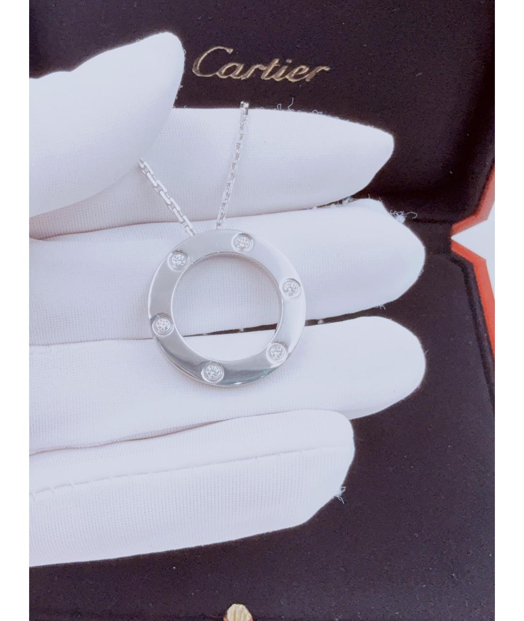 CARTIER Серебряное колье из белого золота, фото 4
