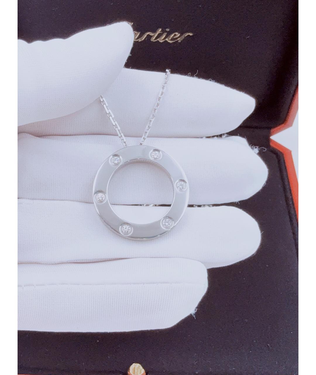 CARTIER Серебряное колье из белого золота, фото 2