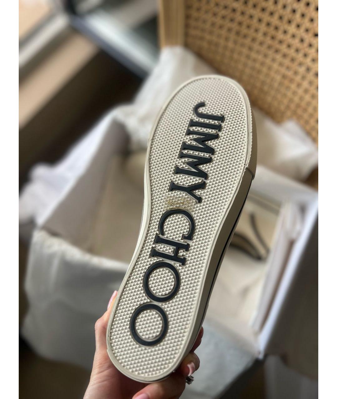JIMMY CHOO Бежевые кеды, фото 3