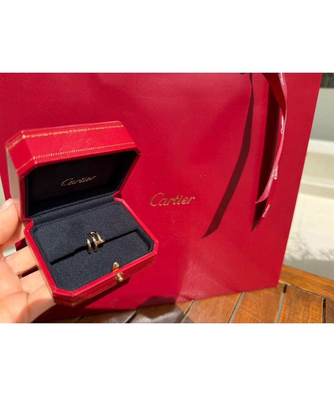 CARTIER Золотые серьги из желтого золота, фото 3