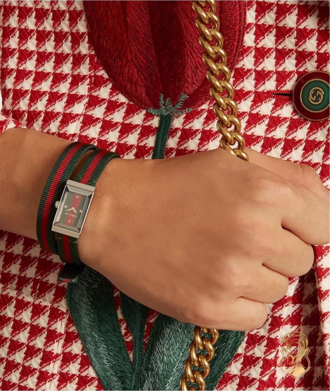 GUCCI Зеленые часы, фото 5