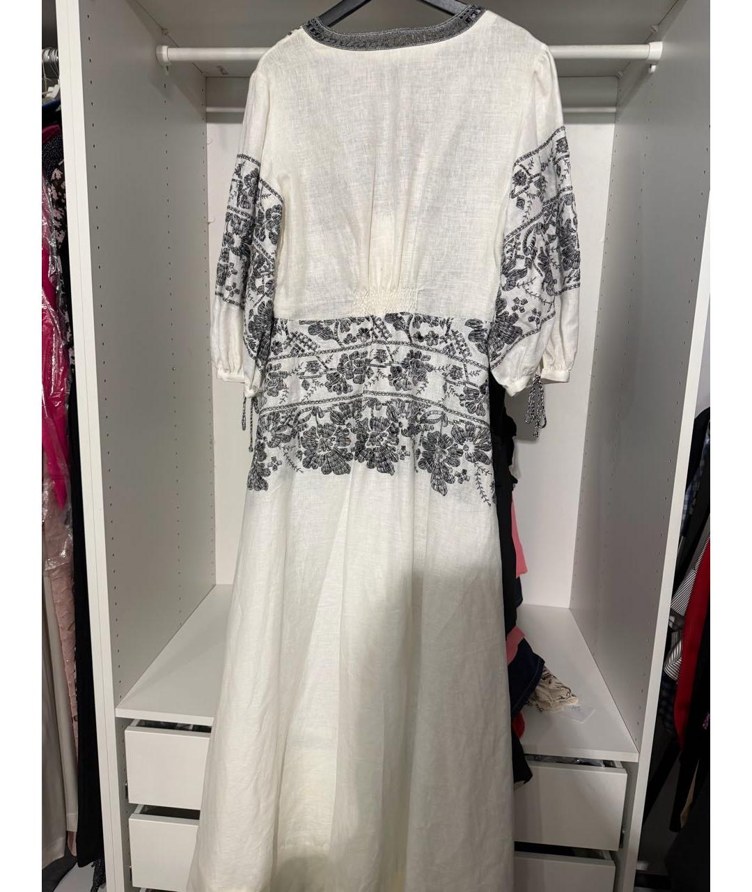 ERMANNO SCERVINO Белое льняное коктейльное платье, фото 2
