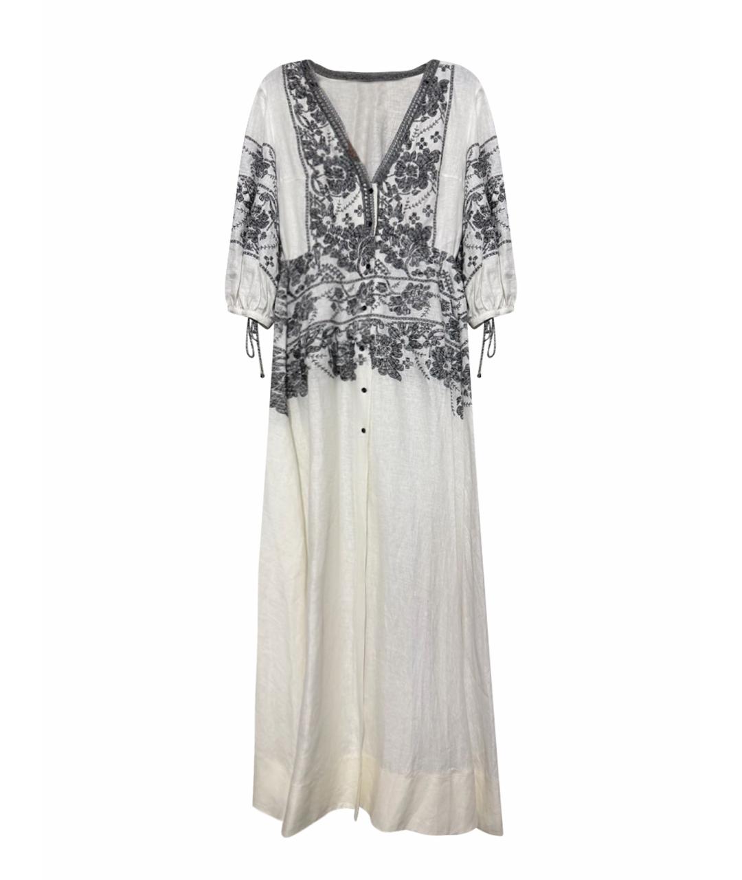 ERMANNO SCERVINO Белое льняное коктейльное платье, фото 1