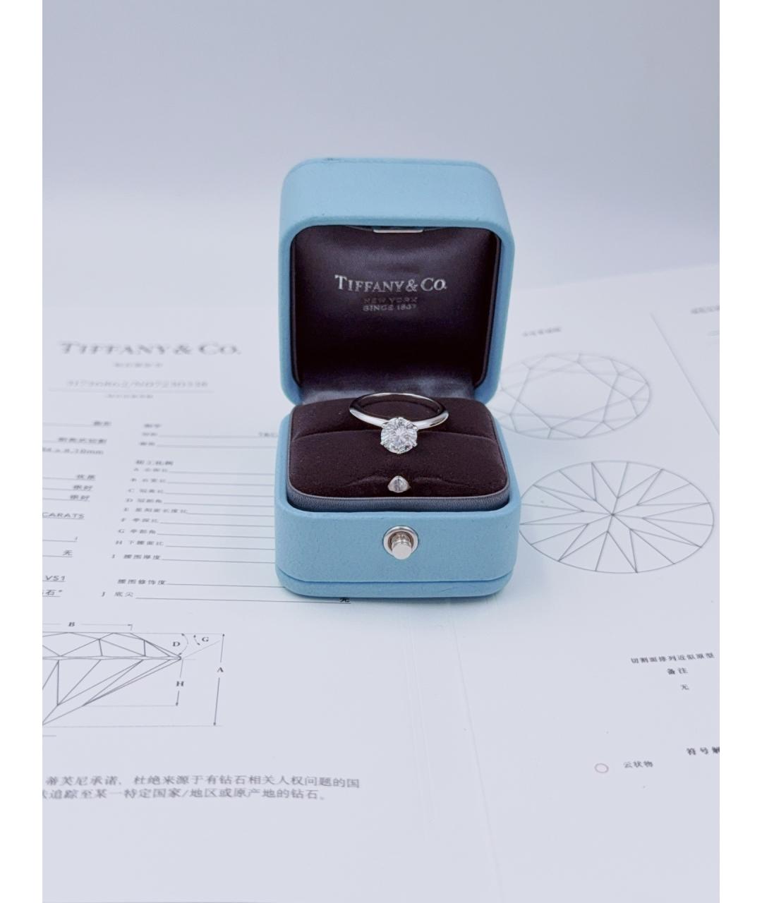 TIFFANY&CO Серебряное платиновое кольцо, фото 2