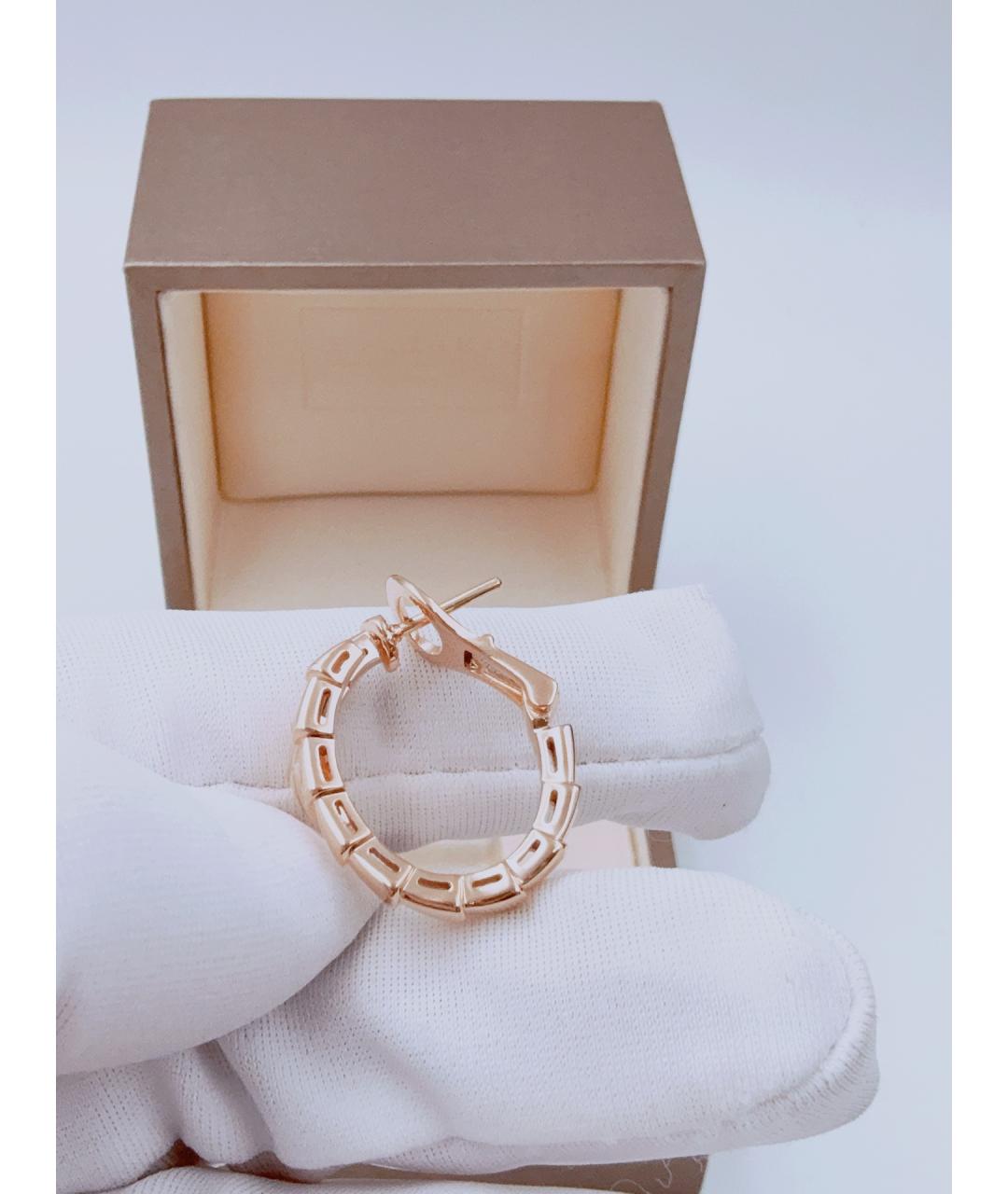 BVLGARI Золотые серьги из розового золота, фото 6