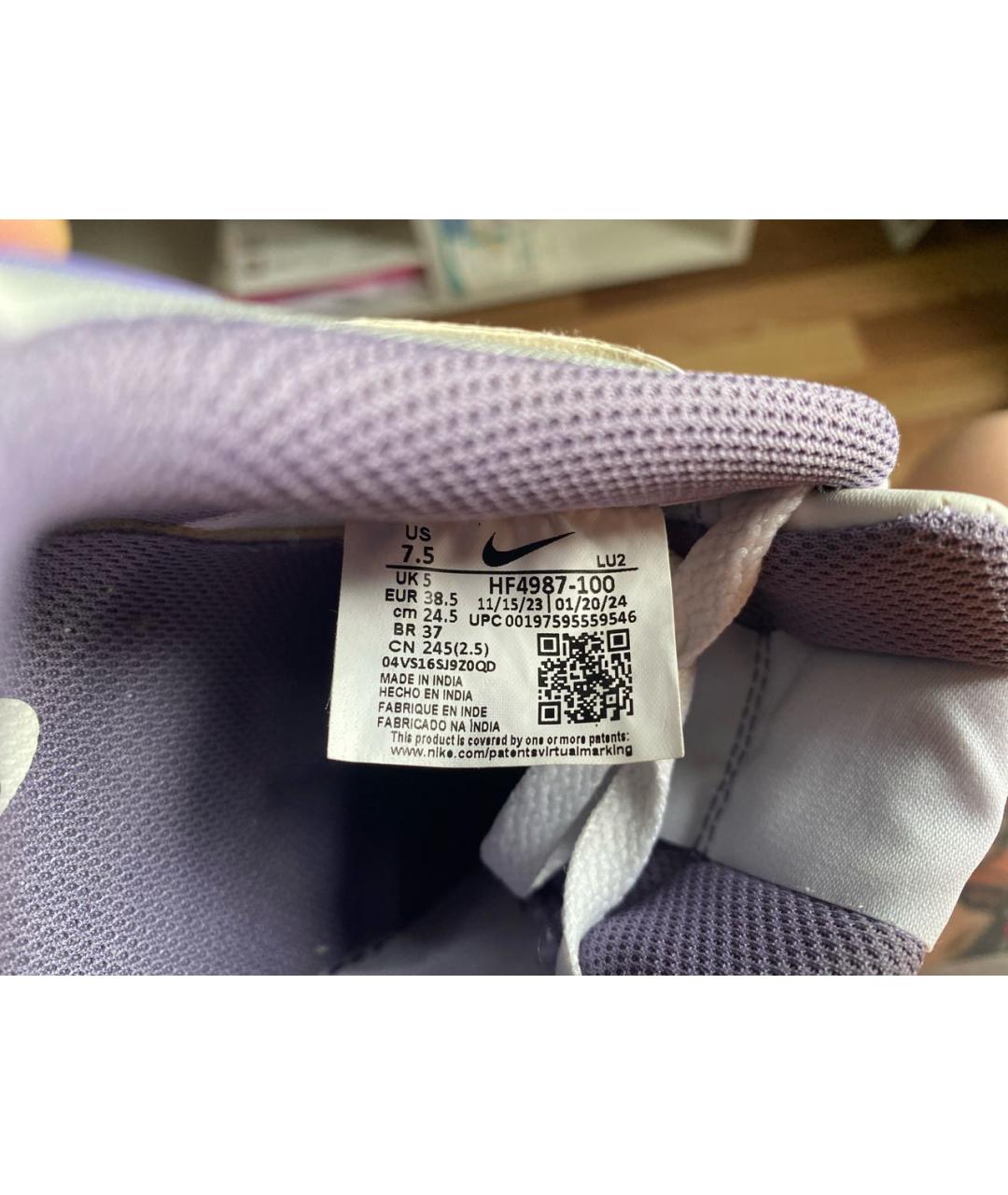 NIKE Белые кожаные кроссовки, фото 5