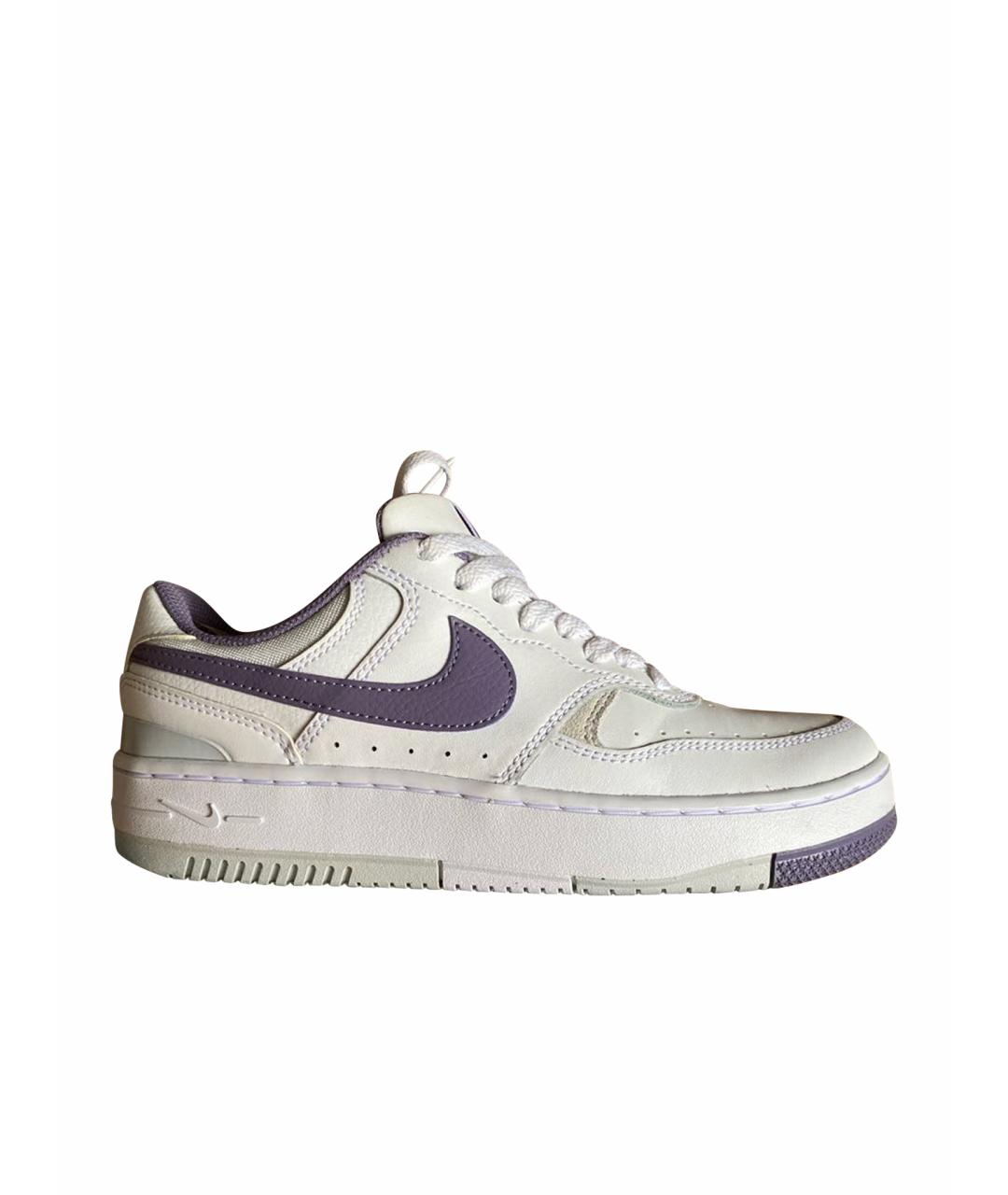 NIKE Белые кожаные кроссовки, фото 1