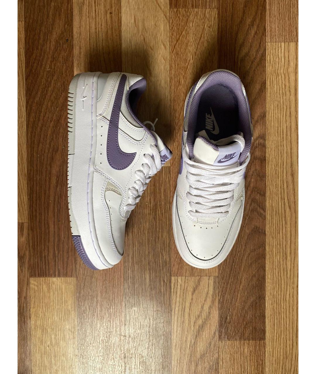NIKE Белые кожаные кроссовки, фото 4