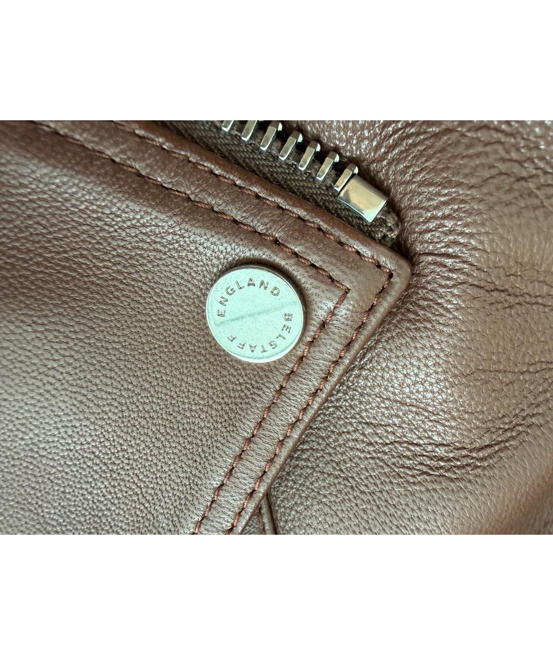 BELSTAFF Коричневая кожаная куртка, фото 4