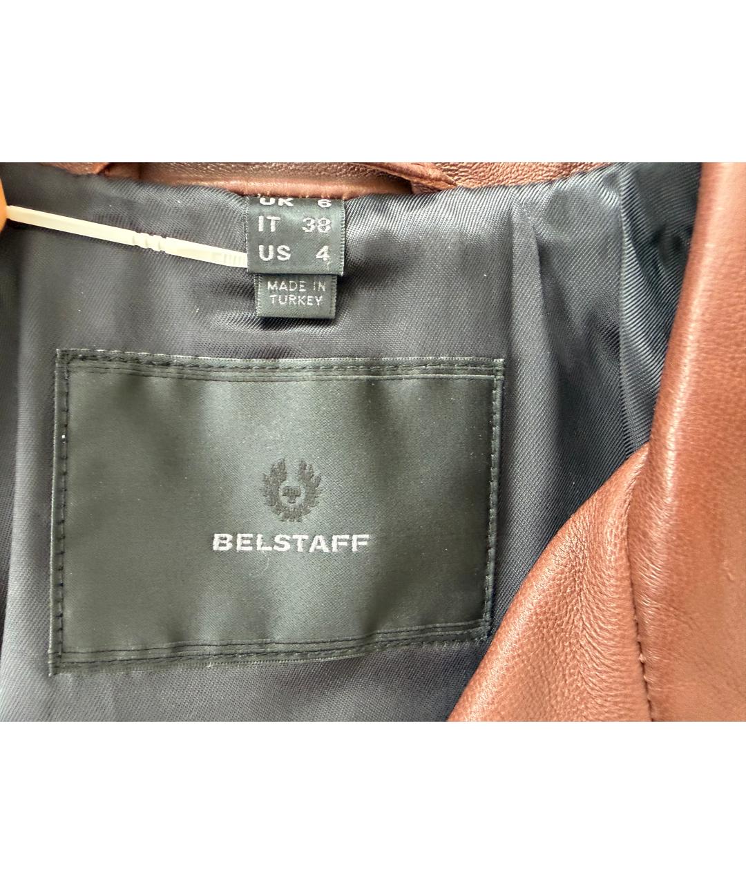 BELSTAFF Коричневая кожаная куртка, фото 6