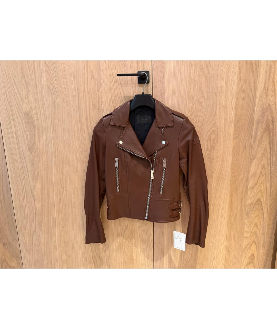 BELSTAFF Коричневая кожаная куртка, фото 8