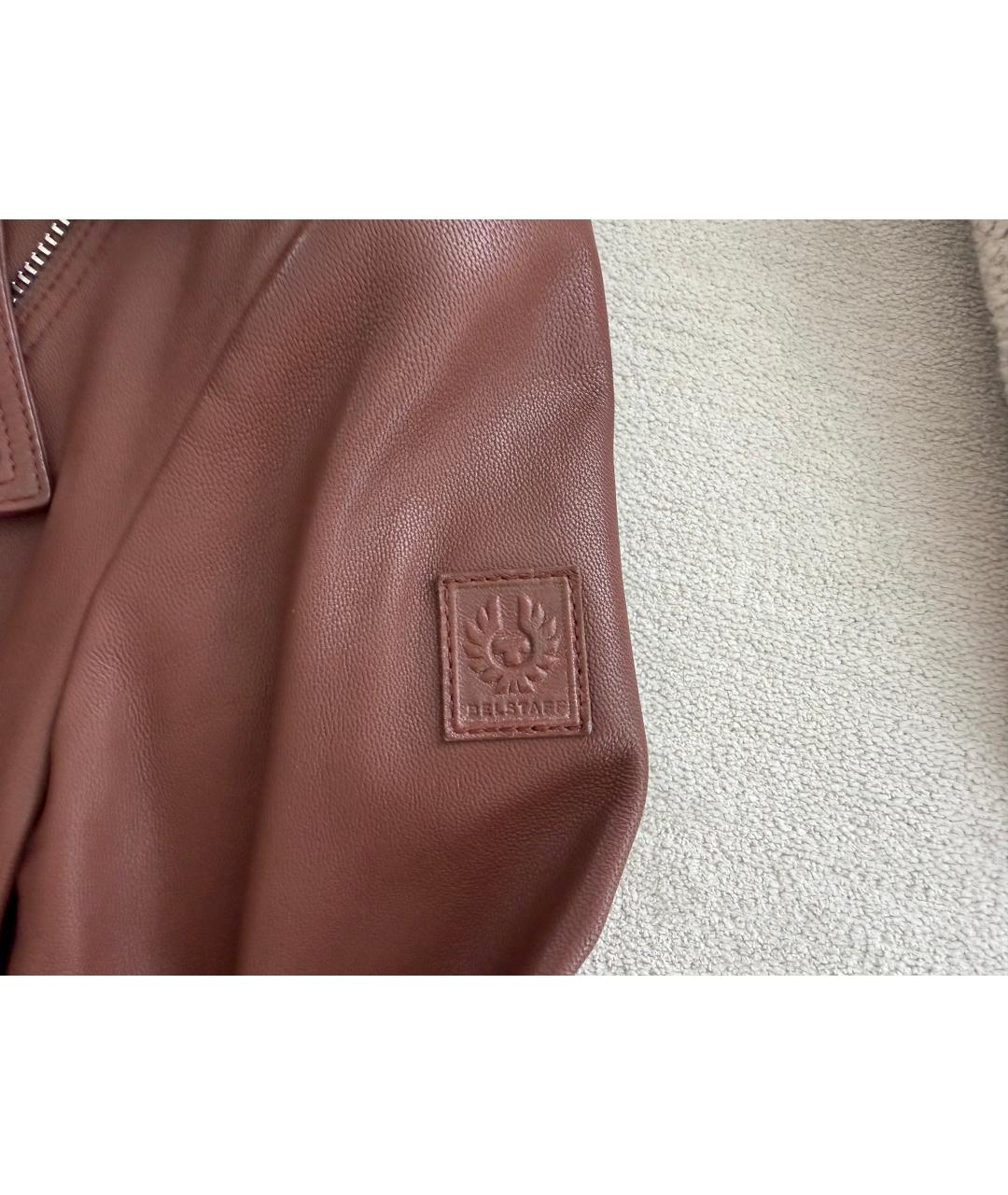 BELSTAFF Коричневая кожаная куртка, фото 3