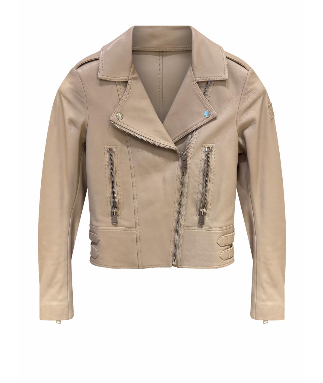 BELSTAFF Бежевая кожаная куртка, фото 1