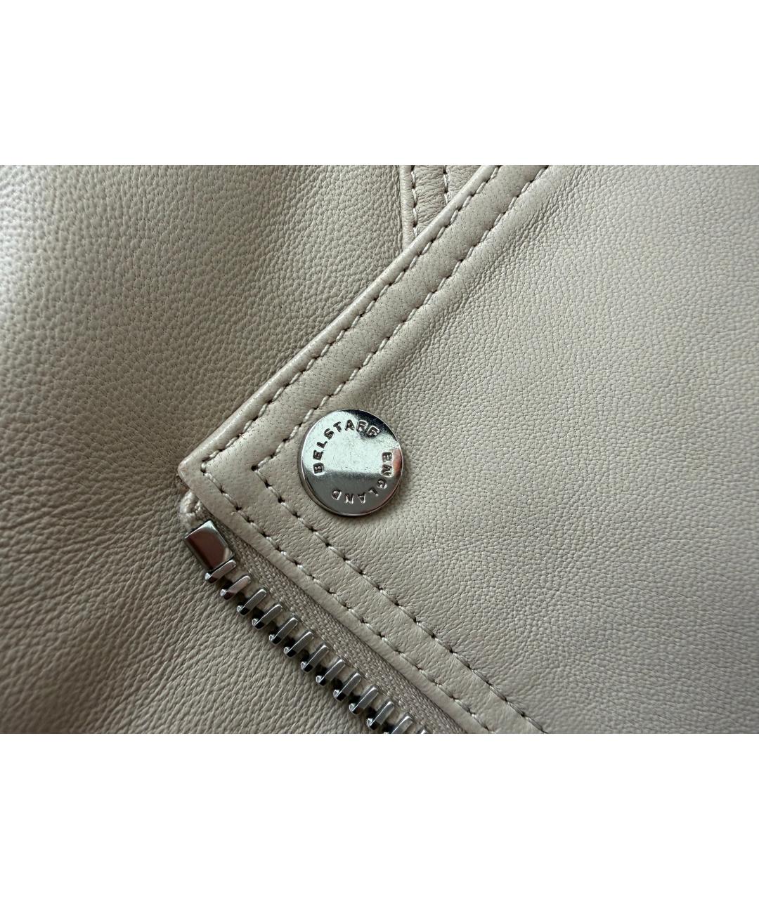 BELSTAFF Бежевая кожаная куртка, фото 4