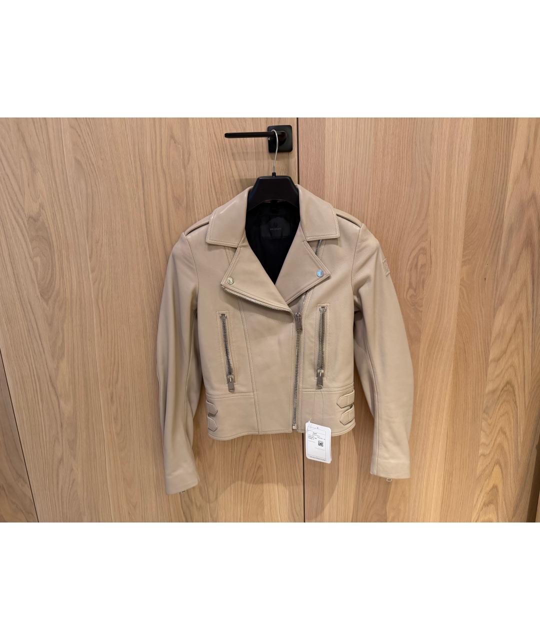 BELSTAFF Бежевая кожаная куртка, фото 8