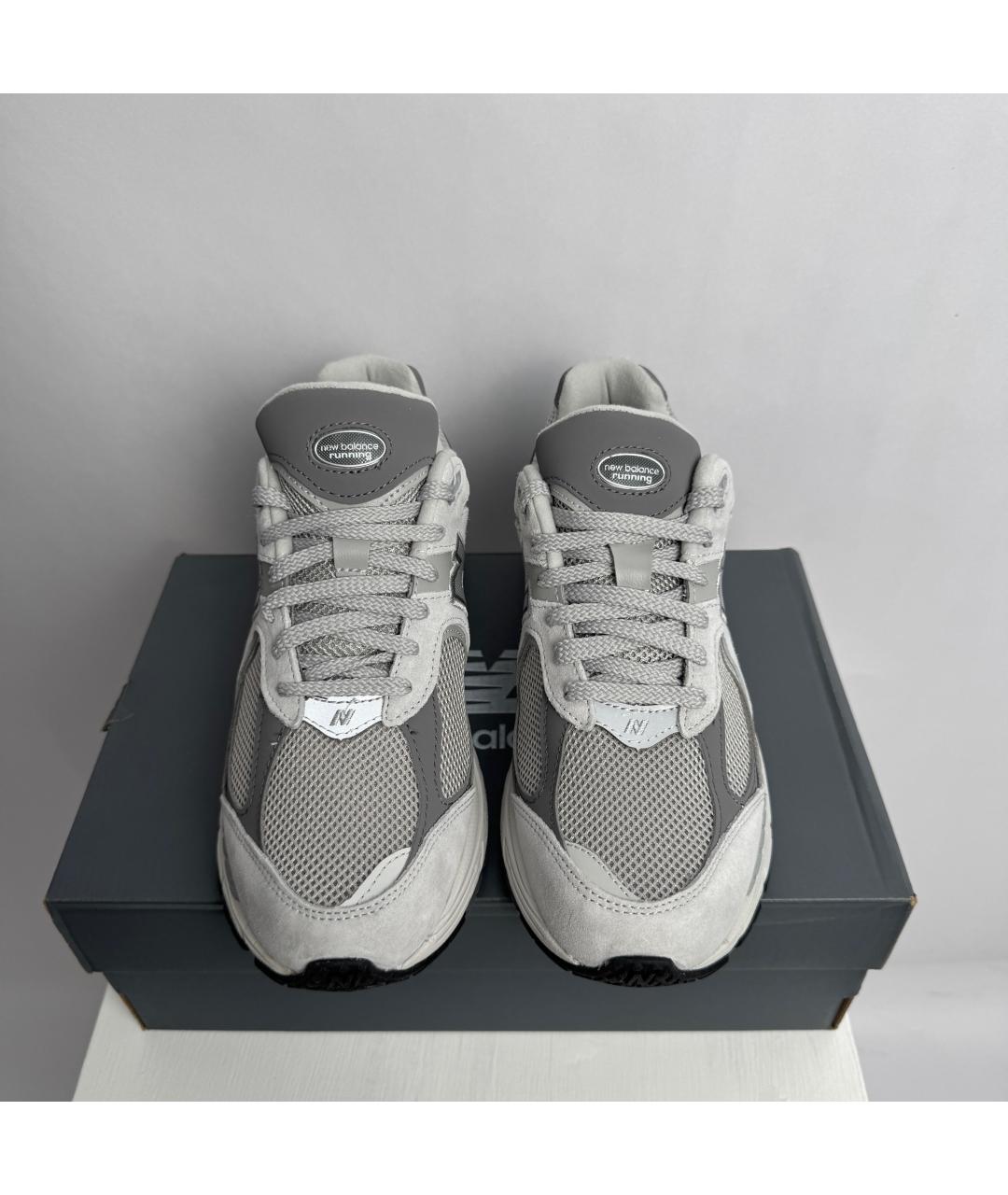 NEW BALANCE Серые текстильные низкие кроссовки / кеды, фото 4