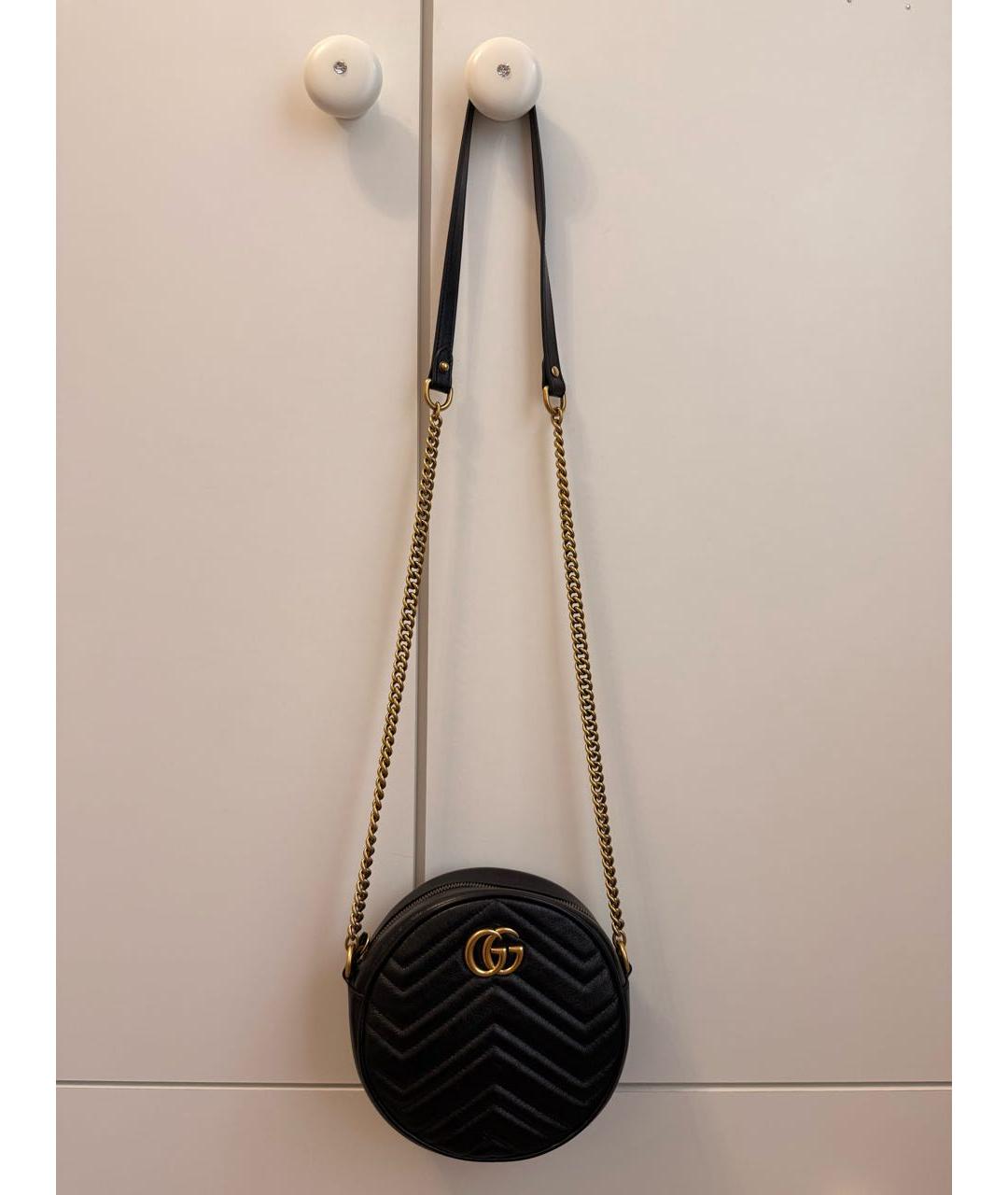 GUCCI Черная кожаная сумка через плечо, фото 3