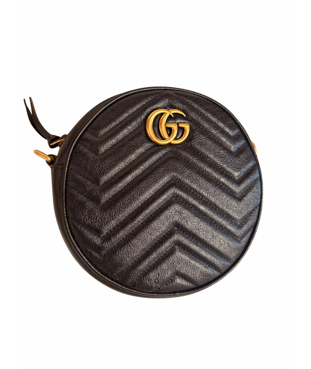GUCCI Черная кожаная сумка через плечо, фото 1