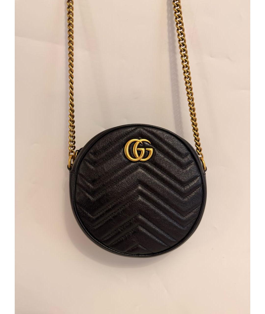 GUCCI Черная кожаная сумка через плечо, фото 4