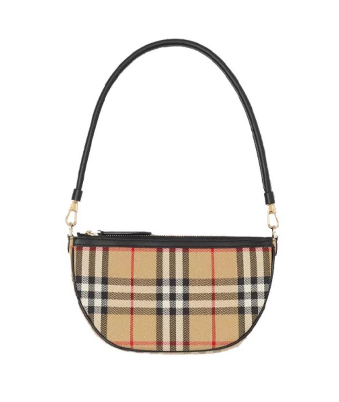 BURBERRY Бежевая тканевая сумка с короткими ручками, фото 9