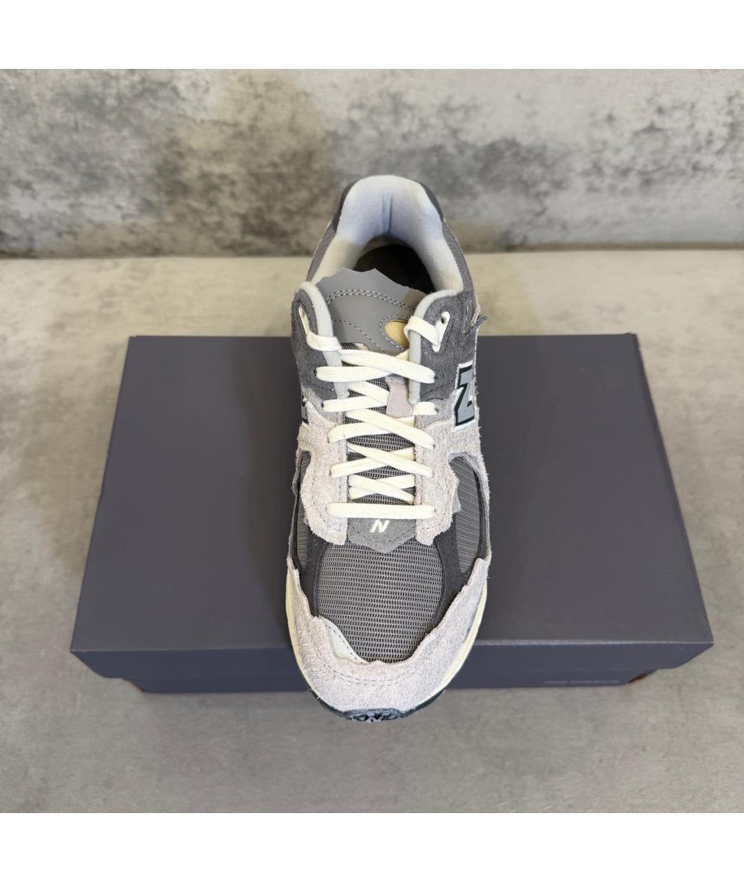 NEW BALANCE Серые текстильные низкие кроссовки / кеды, фото 4