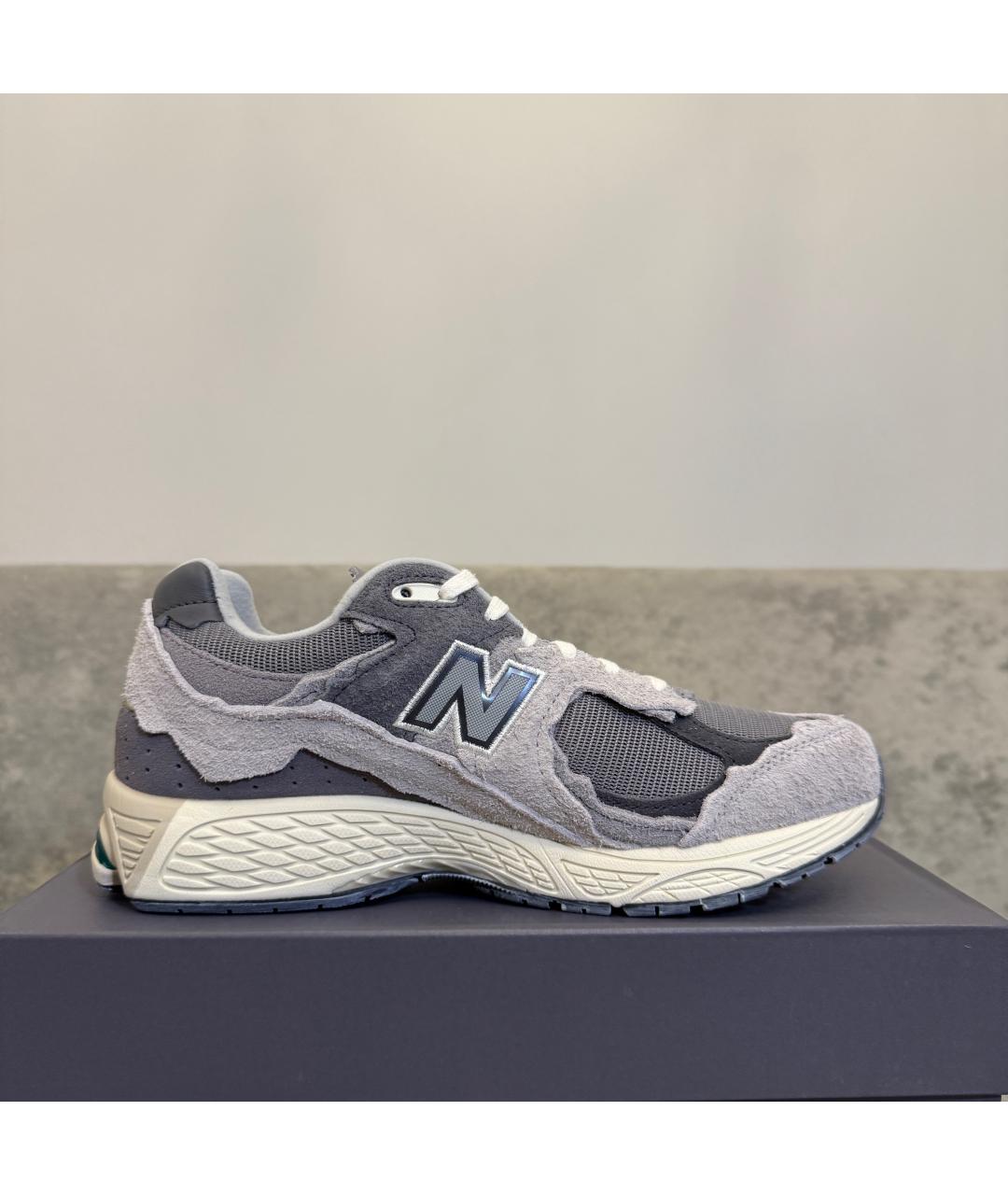 NEW BALANCE Серые текстильные низкие кроссовки / кеды, фото 3